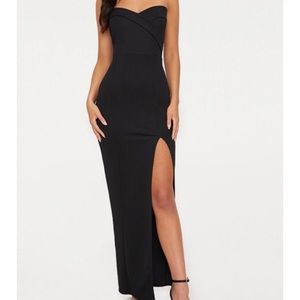 Black Maxi Strapless Dress